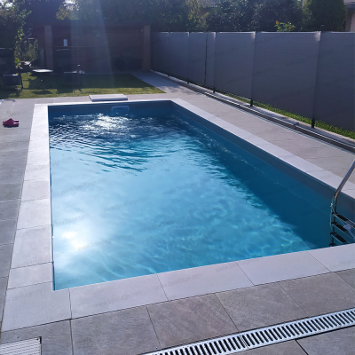 Progetti realizzati 0 - Bordo piatto CAPRI Autentika GRIGIO MIX per piscina